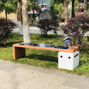 Cargador inalámbrico Smart Park Bench de energía solar