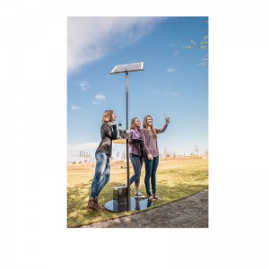 Poste de carga solar Estación de carga del teléfono celular Uso en exteriores