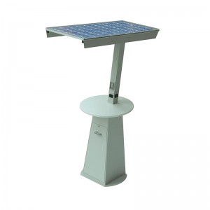 Mesa de centro al aire libre de la estación de carga del poste solar